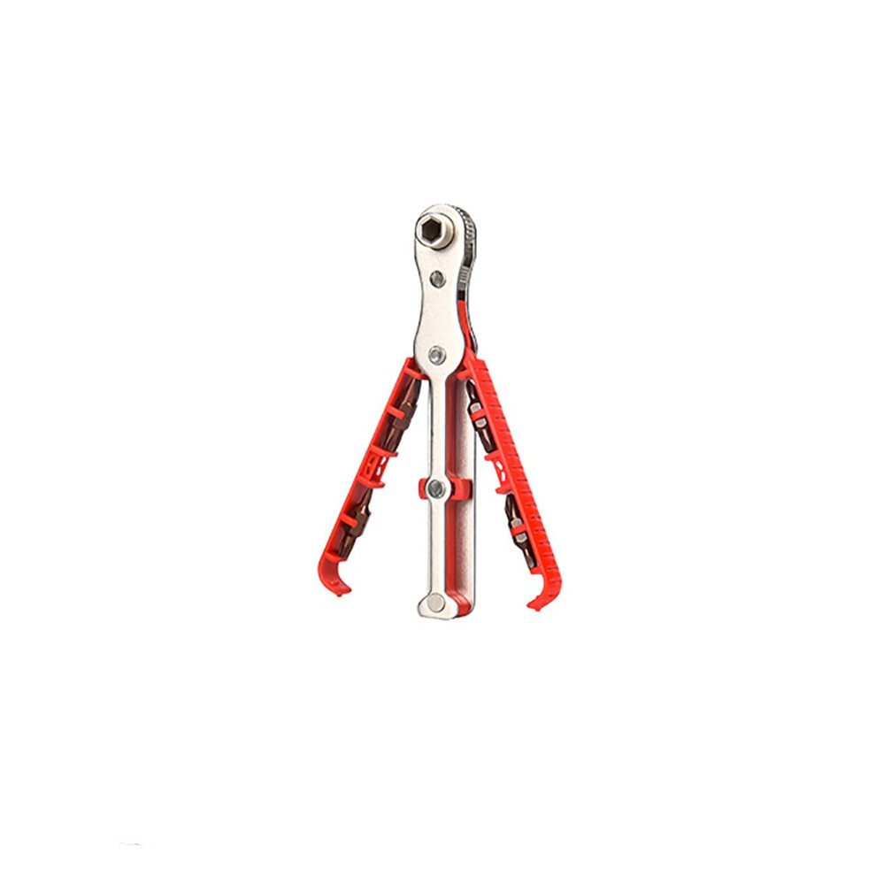 Mini Ratchet Wrench, Right Angle Magnetic Screwdriver For Tight Spaces, 1/4" Drive Reversible Offset Screwdriver 9340258096921