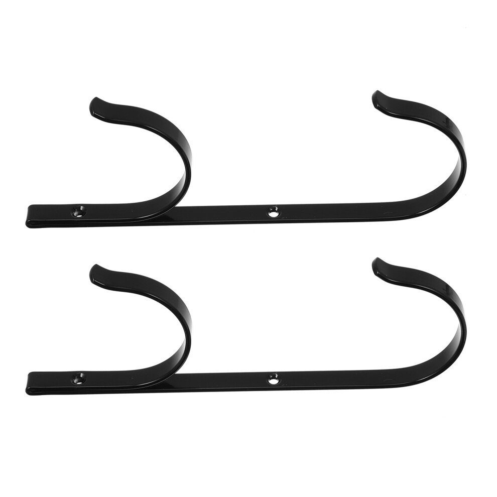 2 Pool Pole Hangers Heavy Duty Black Aluminium Holder Hooks For Swimming Pool Telescopic Poles Skimmers Nets Vacuum Hose Garden 9340258096228