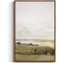 Tableau grand format ASPORIC Océan, impression sur toile vintage paysage marin, peinture apaisante pour chambre, salle de bain ou bureau, 20 x 25 cm