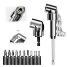 Jeu de tournevis à angle droit - Mini tournevis coudé à cliquet 90 avec embouts, outil de poche EDC pour les espaces restreints, compatible avec
