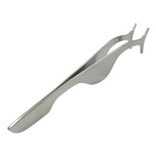 Happydeer False Eyelash Nippers Curved Eyelash Extension Applicator Stainless Steel Tweezers for Applying False Eyelash
