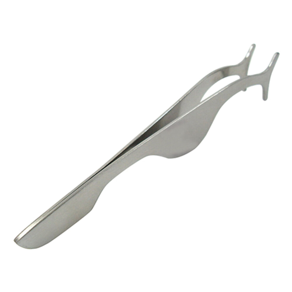 Happydeer False Eyelash Nippers Curved Eyelash Extension Applicator Stainless Steel Tweezers for Applying False Eyelash