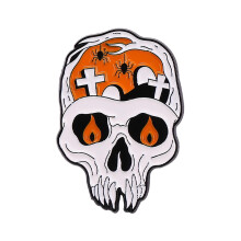 Broches émaillées Halloween, Broches émaillées squelette, Broche punk squelette fantôme citrouille araignée chauve-souris pour costumes