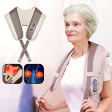 Elektrický šálový polštář ve tvaru U, přenosný masážní polštář, shiatsu masáž zad, ramen a krku, shiatsu masáž krku a zad,