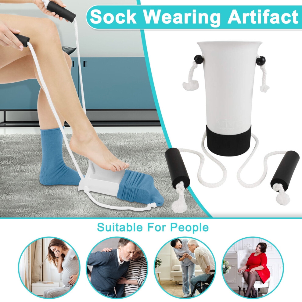 Wmhsylg Sock Aid Device for Seniors, Easy On/Off Sock Helper Slider Puller Assistant for Elderly, Pregnant, Diabetics