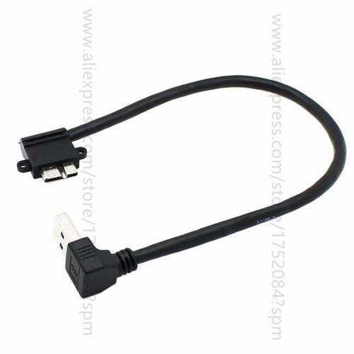 Up Angled 90 Degree USB 3.0 to Micro 10Pin Right Angled Cable 20cm for Cell phoneHard Disk SSD