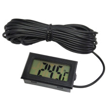 jixopn Digital Temperature Sensor for Fish Tank Refrigerator(Black with 1M cable)