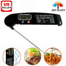LINKPAL Instant Read Meat Thermometer for Grill, Cooking, BBQ. Waterproof, Ultra-Fast with Backlight & Calibration. Digital Food Probe.