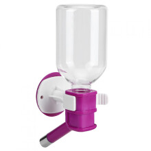 Jadeshay Pet Drinking Fountain ABS Purple Pet Water Drinker Drinking Feeder Fountain Waterer with Water Storage Bottle for Dogs Cats