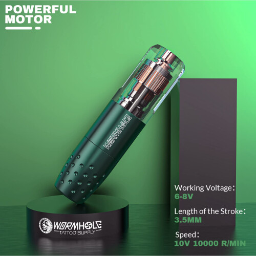 Wireless Tattoo Kit with Rotary Pen, Adjustable Voltage, Low Vibration, Fast Charging, TK511 1