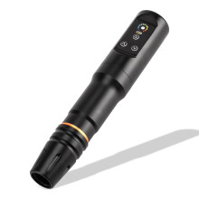 Wireless Rotary Tattoo Pen with Coreless Motor 900mAh, Adjustable Voltage, TypeC Fast Charging Orange