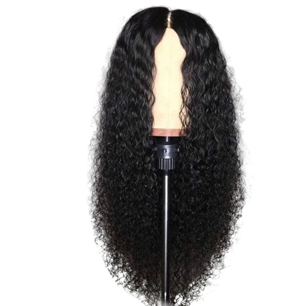 Lace Front Human Hair Wig for Black Women Long Curly 180 Density Natural Hairline