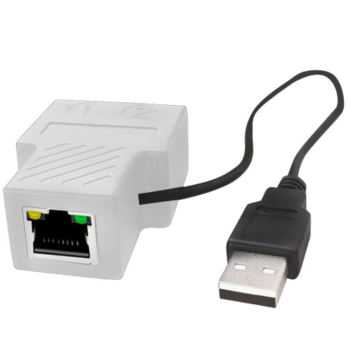 Διπλός διαχωριστής Ethernet RJ451 σε 2, καλώδιο τροφοδοσίας USB που επιτρέπει ταυτόχρονη 1
