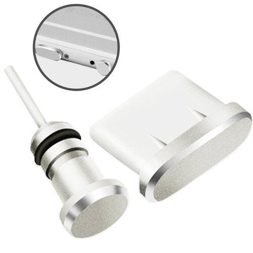 Micro USB Dust Plug Kit, Stylish Metallic Design Durable Appearance Headphone Jack Plug