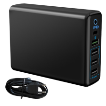 180W USB-multiportlader, snelladen voor meerdere apparaten, compact en draagbaar ontwerp