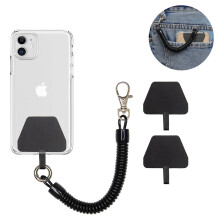 Șnur de telefon reglabil, elastic, ușor de instalat, pentru toate smartphone-urile cu acoperire completă, curea de ancorare pentru telefon cu