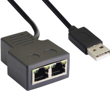 Conexión de red simultánea simplificada con nuestro divisor Ethernet 1 a 2, con blindaje de ABS y metal para mayor durabilidad y seguridad.