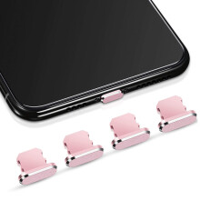 Portable Anti Lost Design, Metal Anti Dust Plug, Protect Charging Port, Silicone Dust Proof, Easy Access for iPhone, iPad Air