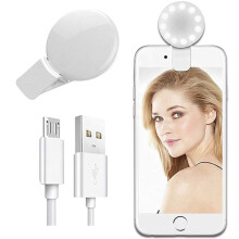 Kompakte Aufhellleuchte, Make-up-Ringlicht, Selfie-Aufhellleuchte, für Mobiltelefone, wiederaufladbar, drei Lichtmodi, tragbar