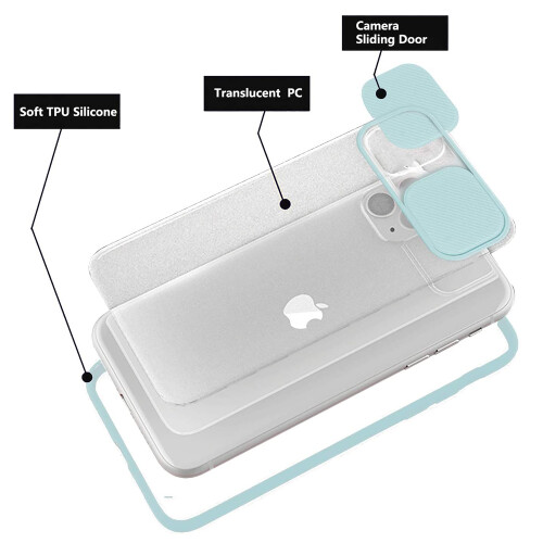 Capa ultrafina compatível com iPhone, com proteção de câmera por pressão e design leve. 2