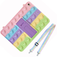 Leuk ontworpen siliconen hoesje voor iPad Mini 4, Pop It tabletcase met waterdichte, schokbestendige en krasbestendige eigenschappen, biedt