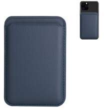 Minimalistisk magnetisk pung, unisex kunstlæder, kompatibel med MagSafe, til iPhone 12-serien, klart cover, silikonecover, op til 5 kort, kraftfuld
