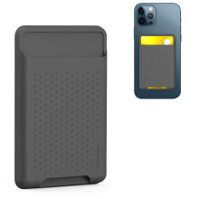 Carteira de couro para celular, compatível com MagSafe, qualidade premium, design fino, ímã forte, para iPhone 12, 1 unidade, ecológica.