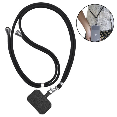 Cordão antifurto para celular, alça transversal universal, confortável e ajustável para qualquer celular.