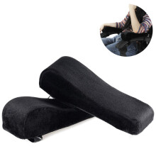 Ergonomische Armlehnenpolster für Bürostühle, Druckentlastung für die Ellbogen, gebogenes Design, hochwertiger Memory-Schaum, weicher Samtstoff,