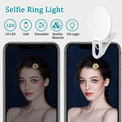 Compact Fill Light, Makeup Ring Light, Selfie Fill Light, For Mobile Phone, Rechargeable, Three Modes Light Effect, Portable 2