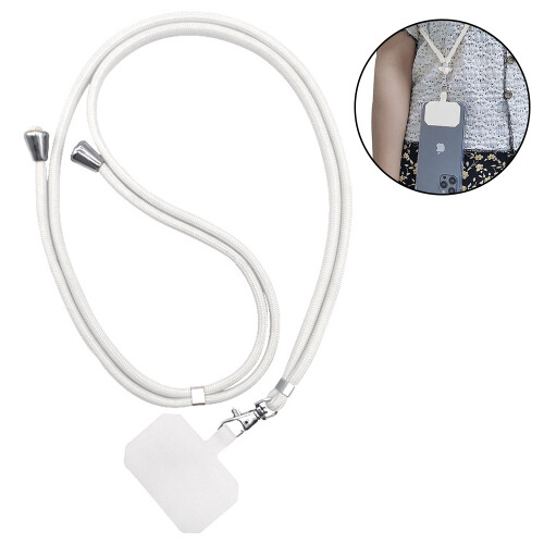 Cordão antifurto para celular, alça transversal universal, confortável e ajustável para qualquer celular.