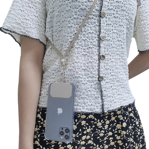 Cordão antifurto para celular, alça transversal universal, confortável e ajustável para qualquer celular. 2
