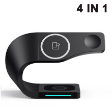 Reisbenodigdheden: Draagbare, opvouwbare, magnetische draadloze oplader, 4-in-1 snellader voor iPhone 12-serie, AirPods 2/Pro en Apple Watch-serie,