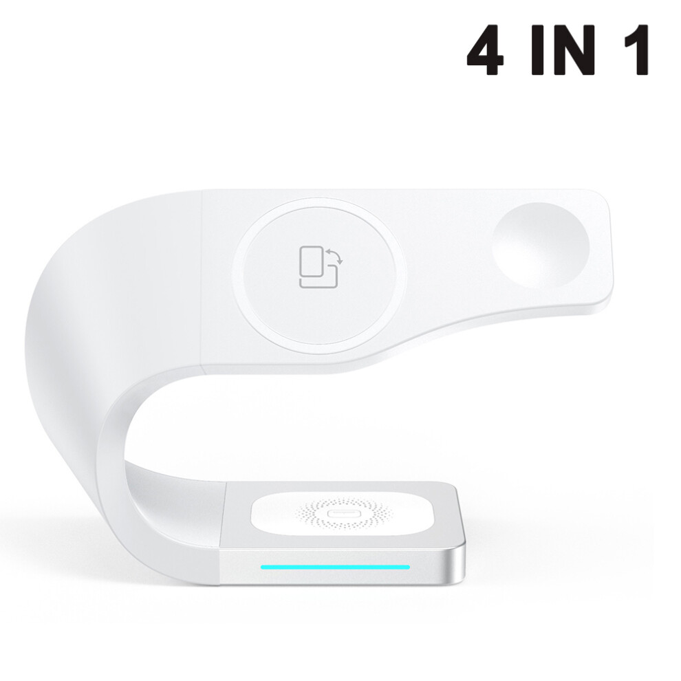 Safer Faster Mag-Safe Charger, Aluminum Alloy Polycarbonate Design 4 In 1 Wireless Charger For Iphone 12 Series, Airpods 2/Pro, And Iwatch Series With 9176269837273