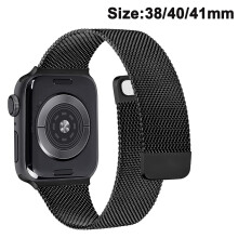 Curea milaneză confortabilă, inelul rafinat din plasă de calitate premium oferă moliciune și respirabilitate, curea Apple Watch din oțel