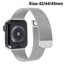Bekvämt milanesiskt armband, magnetiska iWatch-armband med starka magneter erbjuder säker låsning, Apple Watch-armband i rostfritt stål ger