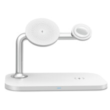 Elinikäinen vaihtotakuu, Magsafe-langaton latausasema useille Apple-laitteille, vakaa lataus ei luista, 18 W:n nopea Mag-Safe-laturi