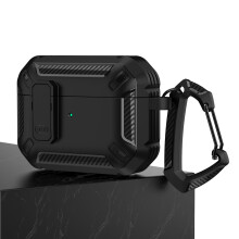 Funda protectora para Apple AirPods3 con cierre de seguridad, incluye cubierta antigolpes, mosquetón portátil, kit de limpieza para mantenimiento,