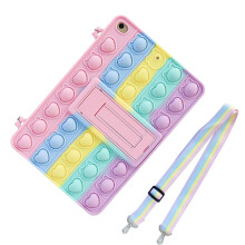 Husă portabilă din silicon pentru iPad Mini4, design drăguț, tip Pop It pentru tabletă, cu caracteristici rezistente la șocuri și zgârieturi,