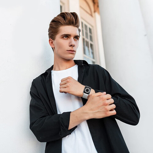 Λουράκι Apple Watch από πλέγμα σε στιλ Μιλάνου, μαγνητικό κούμπωμα που εξασφαλίζει 2