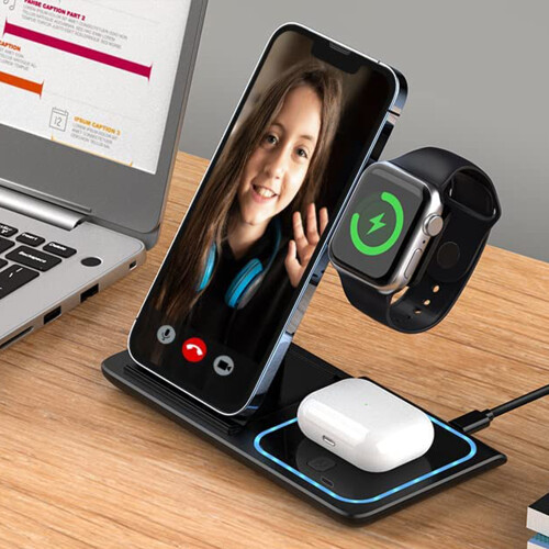 Ασύρματος φορτιστής για iPhone, Airpods, σειρά Apple Watch, αναβαθμισμένος προσαρμογέας 2