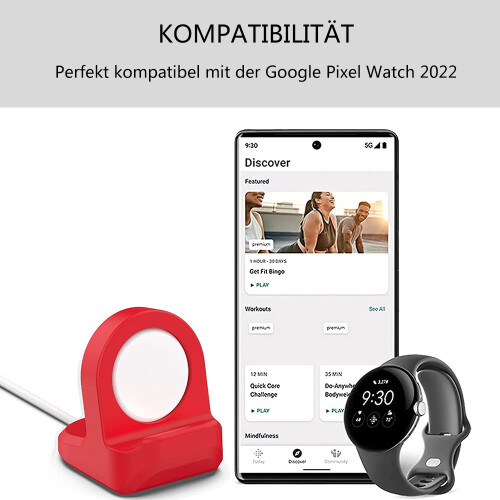 Βάση φόρτισης με οθόνη κατά τη φόρτιση για το Google Pixel Watch, φορητή σχεδίαση, 2