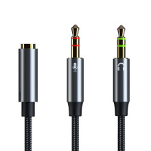 Compatibilità versatile in un design compatto, adattatore a Y per cuffie da 3,5 mm per una separazione perfetta del segnale audio e del microfono,