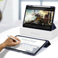 Uniek ontworpen hoesje voor 11-inch tablets, slanke en lichtgewicht TPU-achterkant met opstaande randen, biedt bescherming voor scherm en camera,