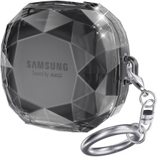 Läpinäkyvä musta armeijatason hiilikuitukotelo Samsung Galaxy Budsille, iskunkestävä kansi tukevalla kiinnityksellä aktiiviseen elämäntyyliin