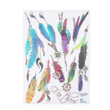 Extensiones de cabello con plumas de atrapasueños, pegatinas de pared de plumas de vinilo removibles, decorativas e impermeables, plumas coloridas y