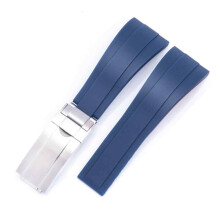 Gummiarmband för män och kvinnor, FKM-gummifluorgummi-silikonarmband med ventilerad bågdesign, vattentätt svettbeständigt ersättningsarmband
