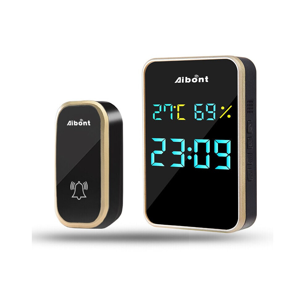 Innovative Door Alert Device, Wireless Doorbell Offering Real-Time Indoor Environment Monitoring And Time Reminder Function 9012494336184