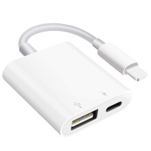 OTG Cable for iPhone iPad, USB Camera Adapter Plug and Play with Charging Port for Easy Data Transfer and Direct Connection, Compatible with Digital C