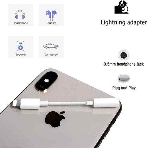 Αξιόπιστος προσαρμογέας ακουστικών Lightning σε υποδοχή ακουστικών 3,5 χιλ. με 2